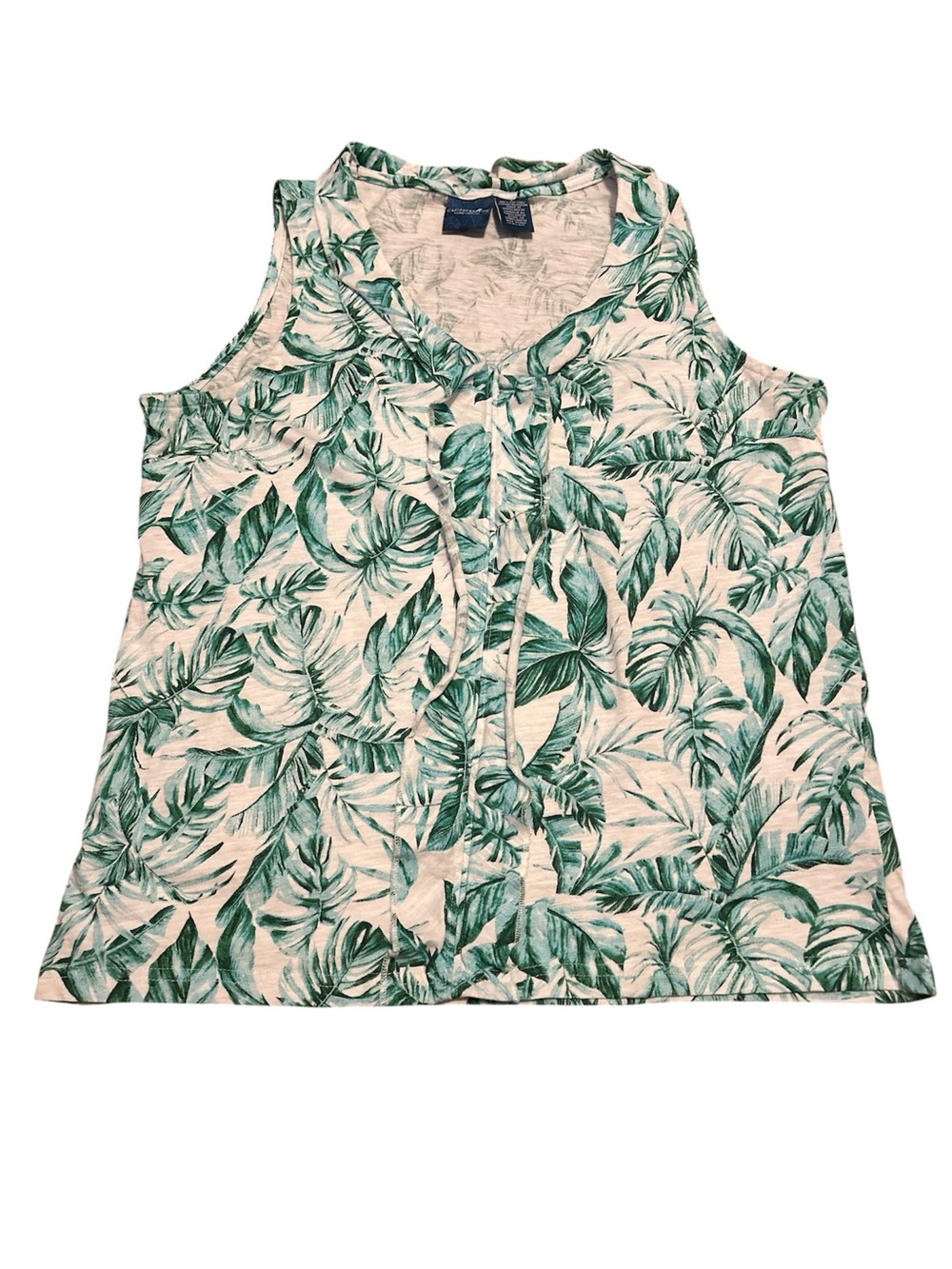 Caribbean Joe Monstera Leaf Cotton Tank
